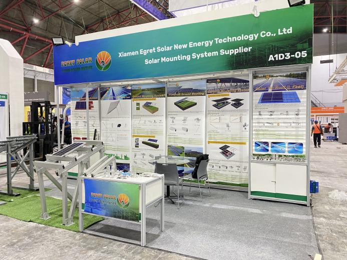 Az Egret Solar tartókonzol ragyog a Solartech Indonesia 2026 kiállításon